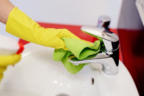 Professional move out cleaning in a Brompton flat with kitchen and living area care