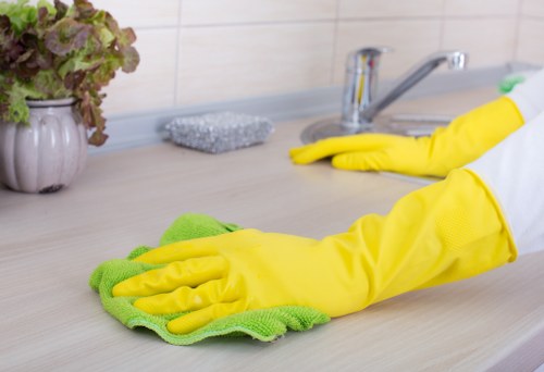 Professional carpet cleaning preparation in a Brompton property