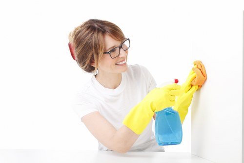 Cleaning team working with customer instructions and access notes