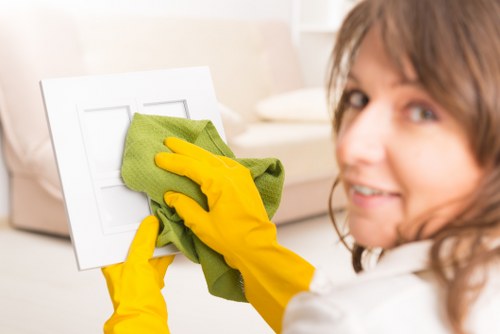 Local cleaning team working in a Brompton flat near South Kensington